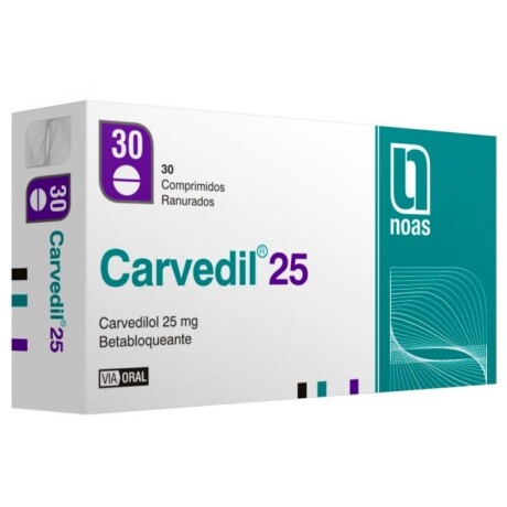 Carvedil 25mg 30 Comprimidos Carvedil 25mg 30 Comprimidos