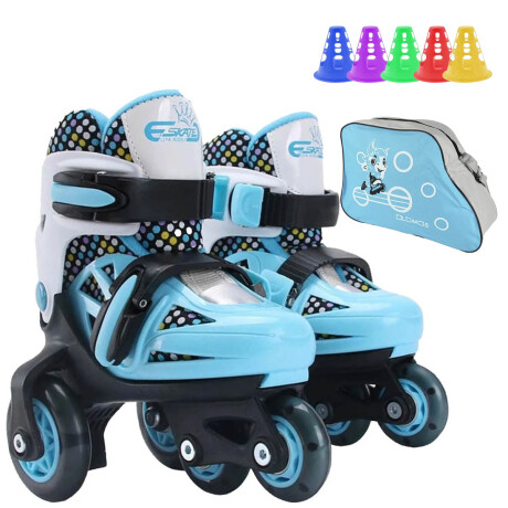 Patín Rollers Ez 4 Ruedas Extensibles Niño Azul