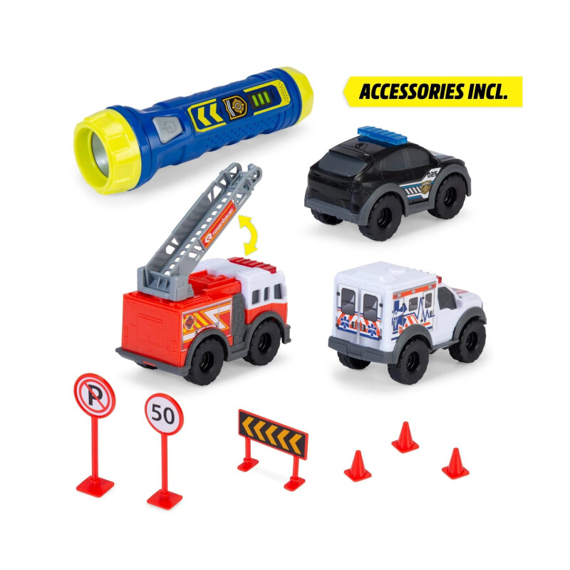 Dickie Toys Micro Sos Playset Ford Mini Vehículos De Rescate Dickie Toys Micro Sos Playset Ford Mini Vehículos De Rescate