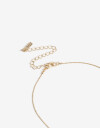 Cadena Corta con Dije Metal Collar Dije Sombrero Y Estrella Cowboy - Dorado
