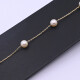 Pulsera oro 18k con 5 perlas de cultivo. Pulsera oro 18k con 5 perlas de cultivo.
