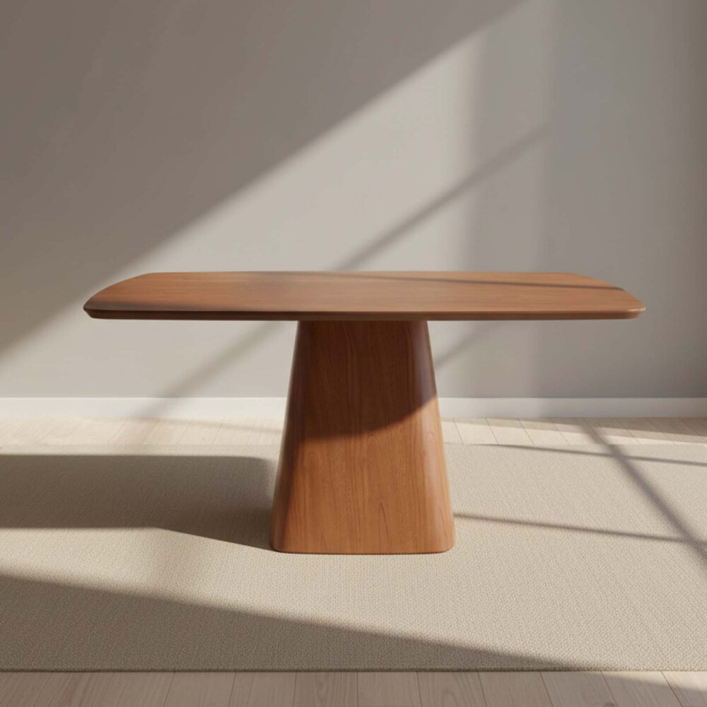 MESA DE COMEDOR CUADRADA MDF-Y-MADERA MARRON ALICE NEW