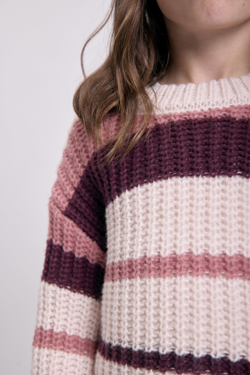 Buzo con rayas Beige