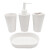 Kit Set Dispensador Jabon Y Porta Cepillo Soporte Cepillos Variante Color Blanco