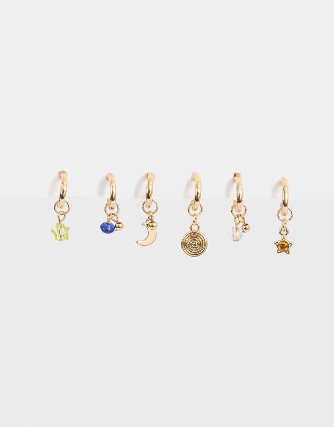 Aros Argollas Set Místco Set De Argollas Místicos - Dorado