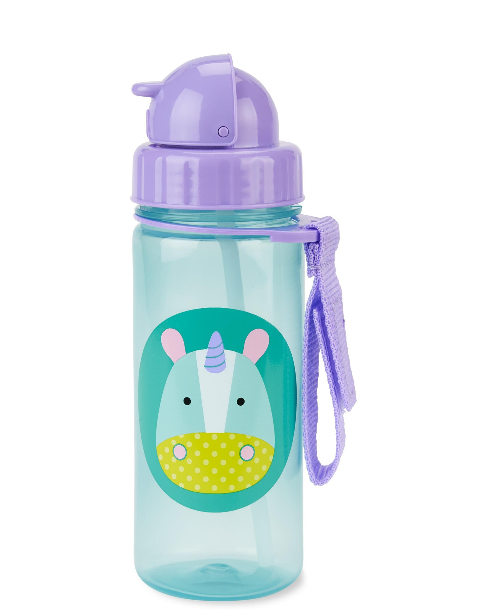 Botella con sorbito, diseño unicornio Botella con sorbito, diseño unicornio