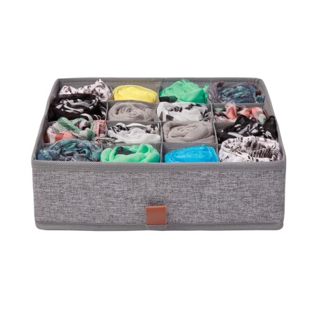 ORGANIZADOR DE TELA 16 DIVISIONES GRIS
