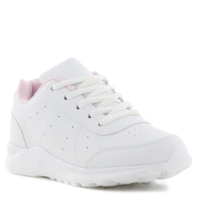 Championes Infantiles Boomerang BUZ acordonado Blanco - Rosado