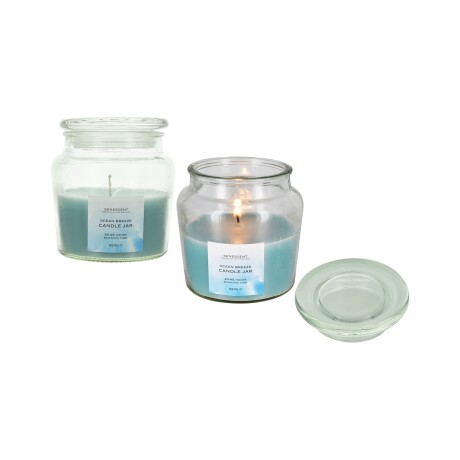 Vela aromática en frasco de vidrio con tapa Vela aromática en frasco de vidrio con tapa