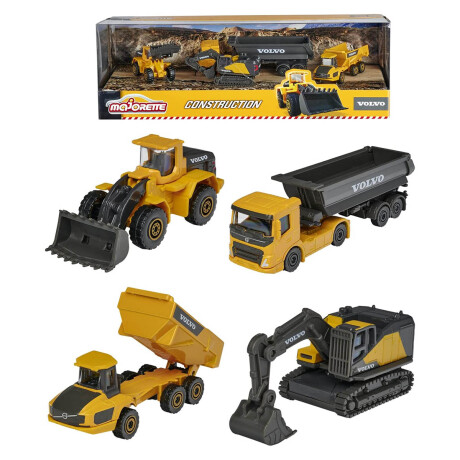 Pack X4 Vehículos De Construcción Volvo Majorette Pack X4 Vehículos De Construcción Volvo Majorette