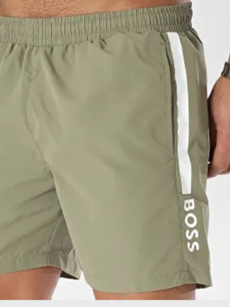 Hugo Boss -Shorts de baño con logo estampado de secado rápido, DOLPHIN 0