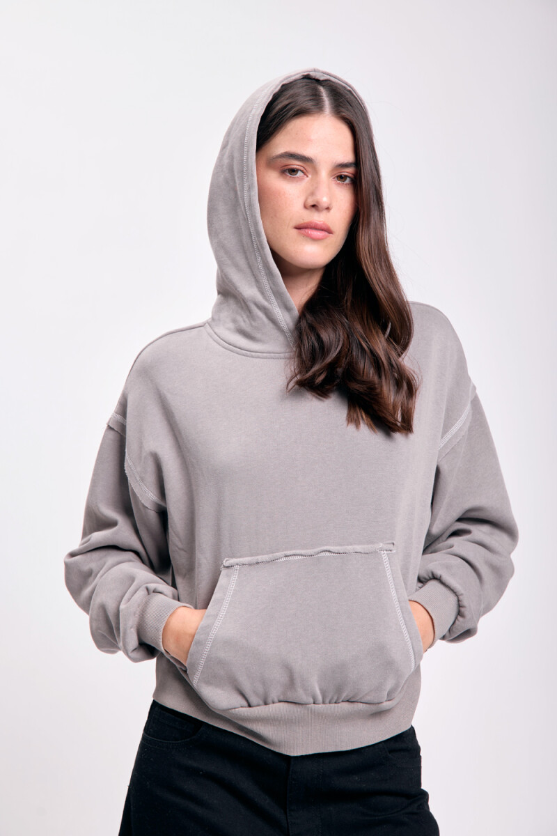 Canguro deportivo efecto lavado Gris Oscuro