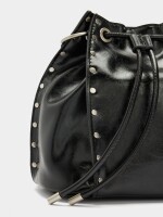 Bolso Bombonera Con Tachuelas negro