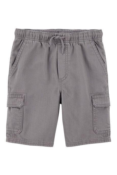 Short cargo de algodón, gris Sin color