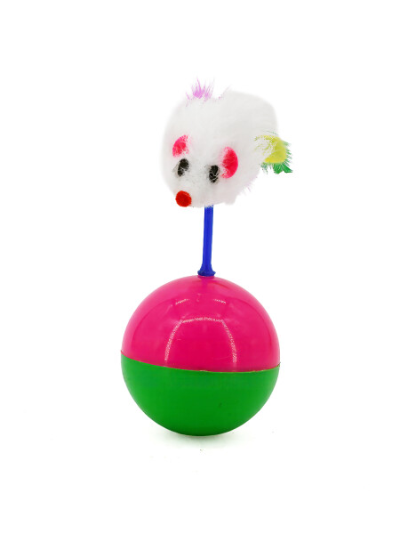 PELOTA CON PLUMA MULTICOLOR