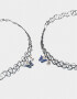 Chokers Mariposas Set De Chokers Moodstone - Plateado