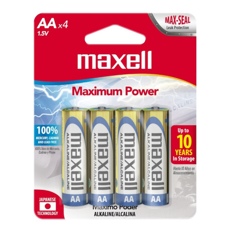 MAXELL 723465 PILAS ALCALINAS LR06 AA 4 UNI 3001
