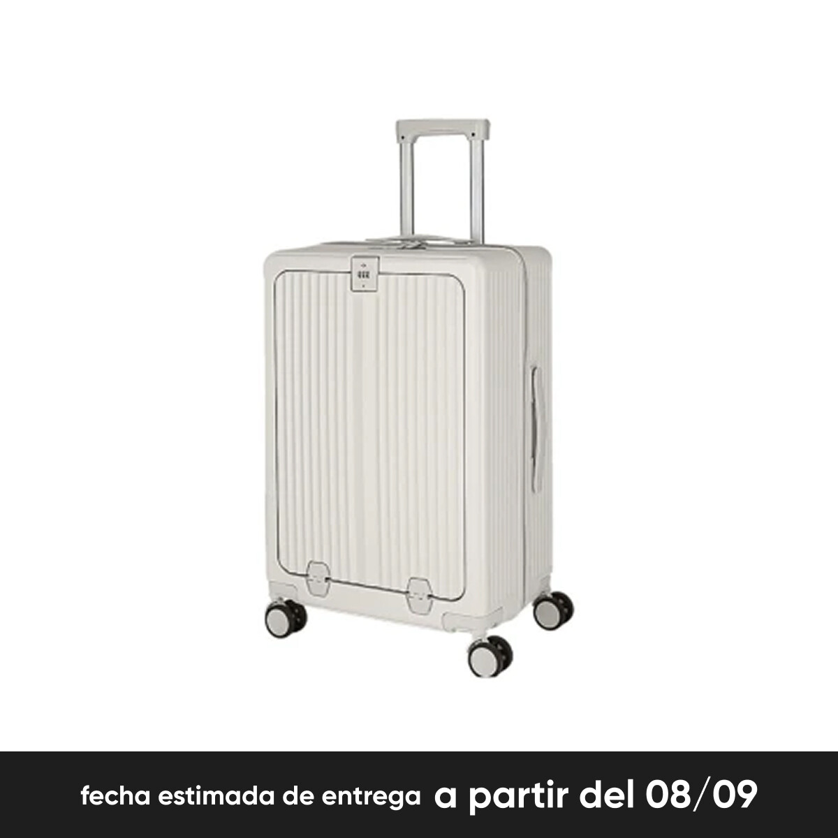 Valija Carry on rígida con bolsillo exterior - Blanco 