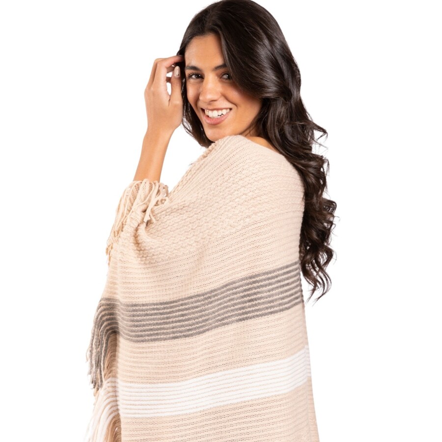 CHERRY PONCHO BEIGE