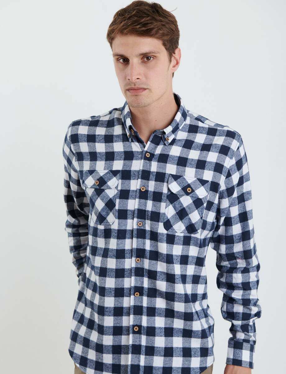 012600 CAMISA HARRY Azul Osc/bla