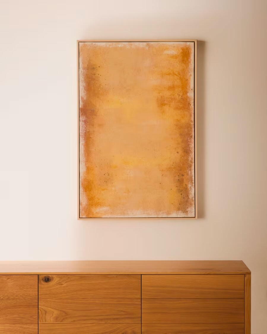 Cuadro abstracto Selnar amarillo 60 x 90 cm