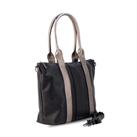 Cartera Pola Negro y Peltre