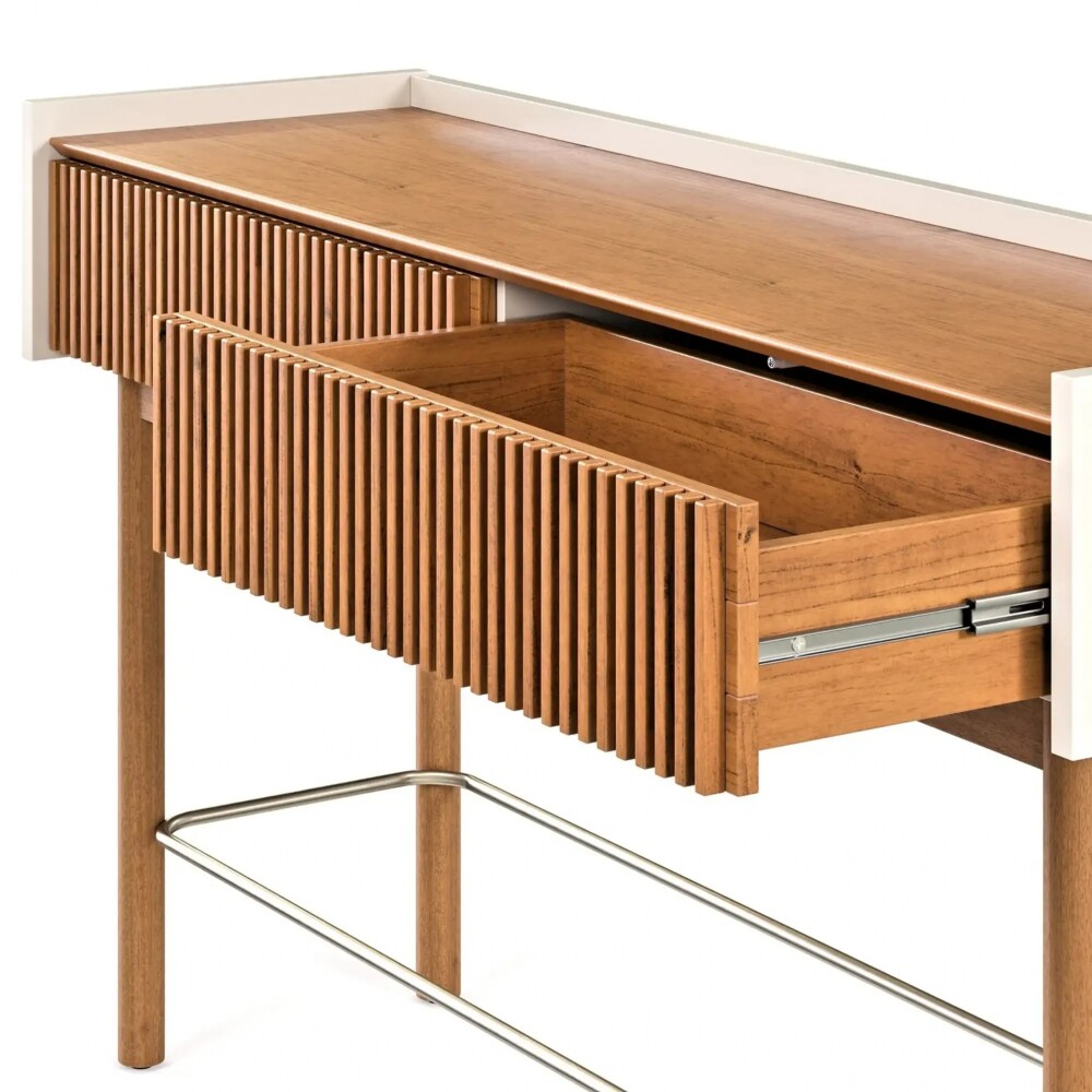 Mesa de Arrime Ripiado Off White