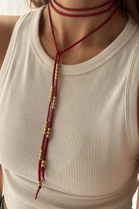 CORBATIN ISA GOLD ROJO