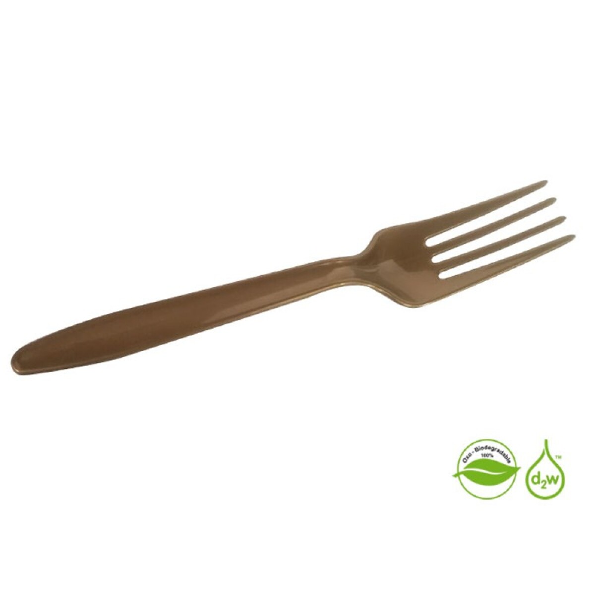 Tenedor Biodegradable x10 Unidades - Dorado 