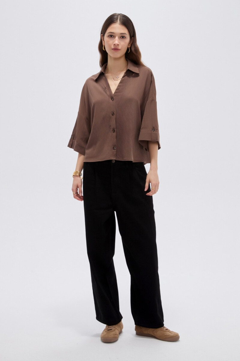 Camisa Tareo - Chocolate 