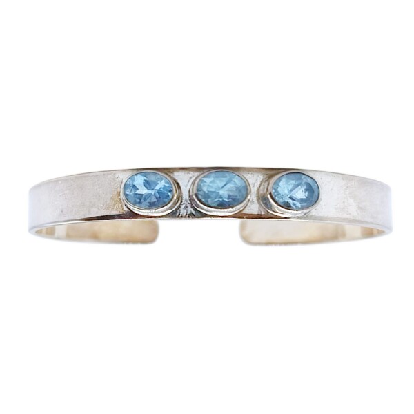 Brazalete Jaipur" silver cuarzo rosado-BR2008 conpiedra