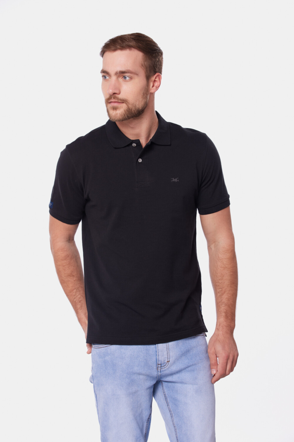 REMERA POLO LISA Negro