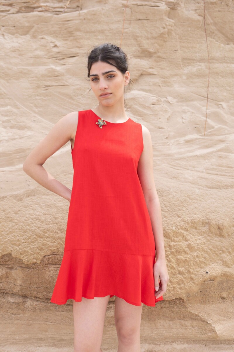 Vestido Folk Rojo