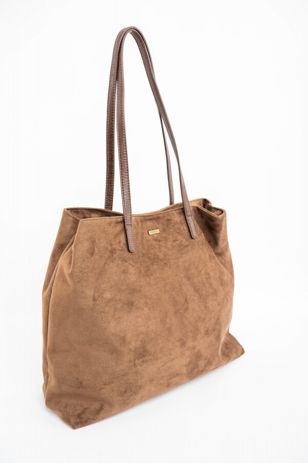 Travel Bag Gamuza Vegana Marrón