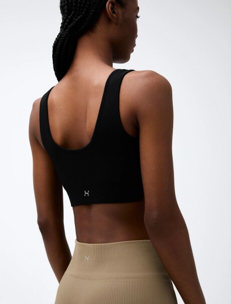 TOP DEPORTIVO SIN COSTURA NEGRO