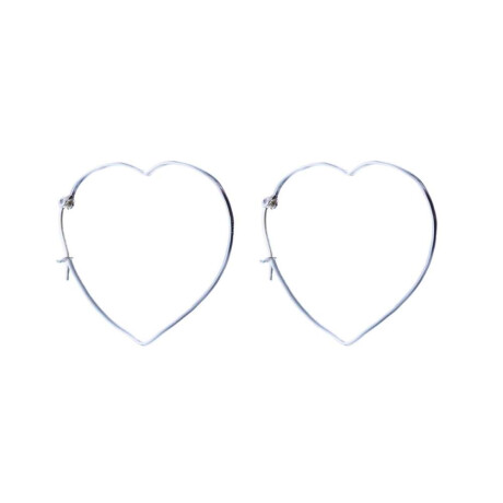 Par de aros de plata 925 Corazon