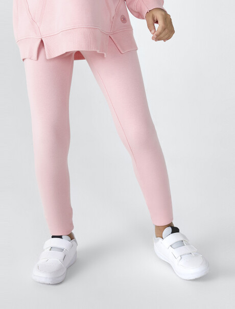 CALZA LARGA DE NIÑA CON FELPA ROSADO