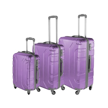 Set de 3 valijas de viaje rígidas Arye con ruedas Violeta