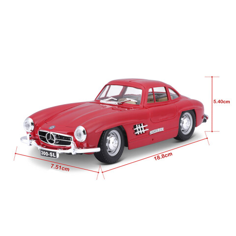 Auto de Colección Bburago Mercedes-Benz 300 SL Año 1954 Escala 1:24 U