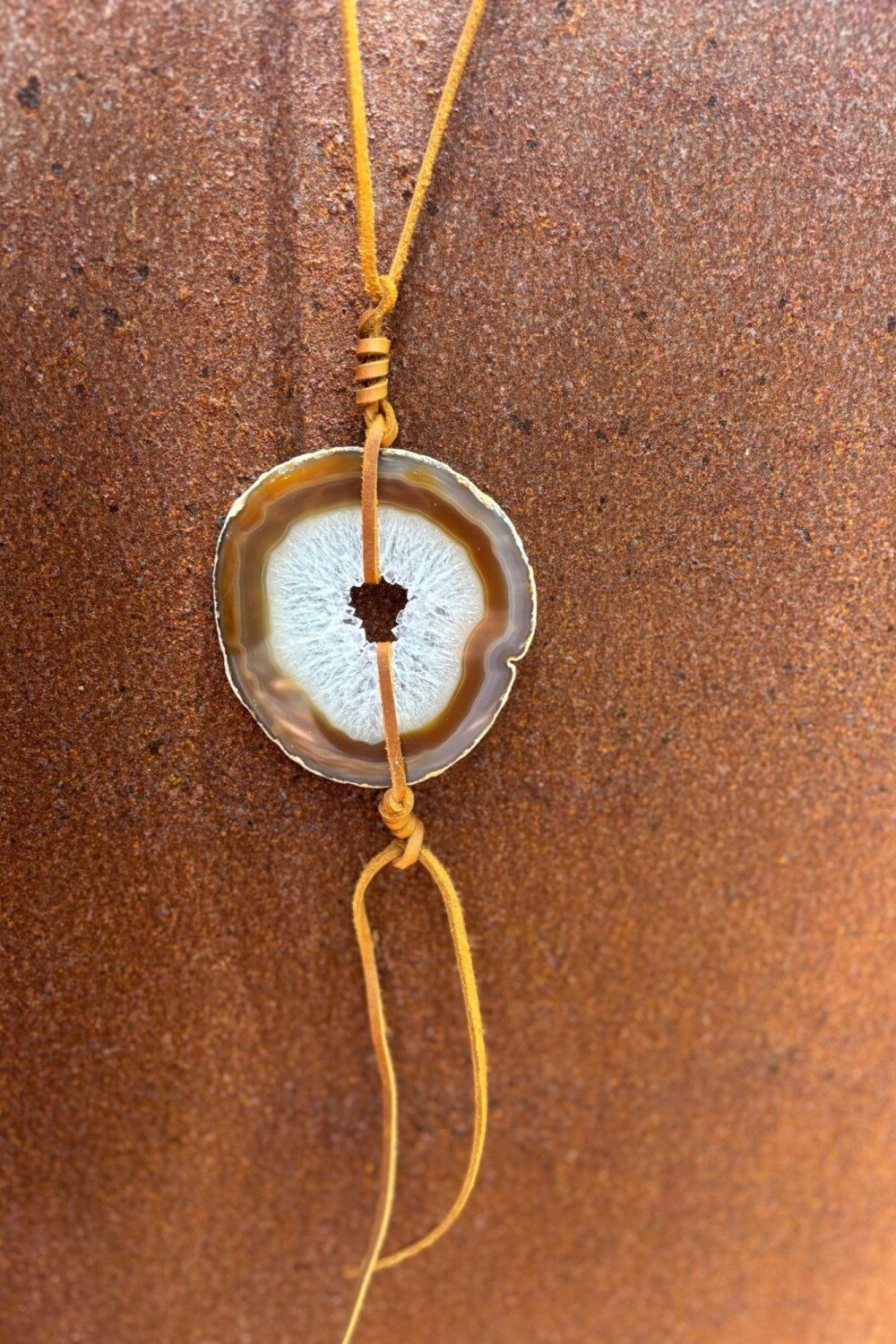 Simple Ágata Necklaces Caramel