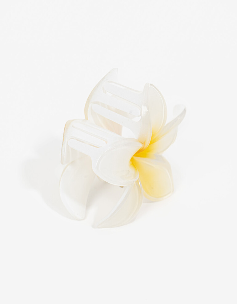 Broche Flores Broche Acrílico Flor Hawaiana - Combinacion Bicolor
