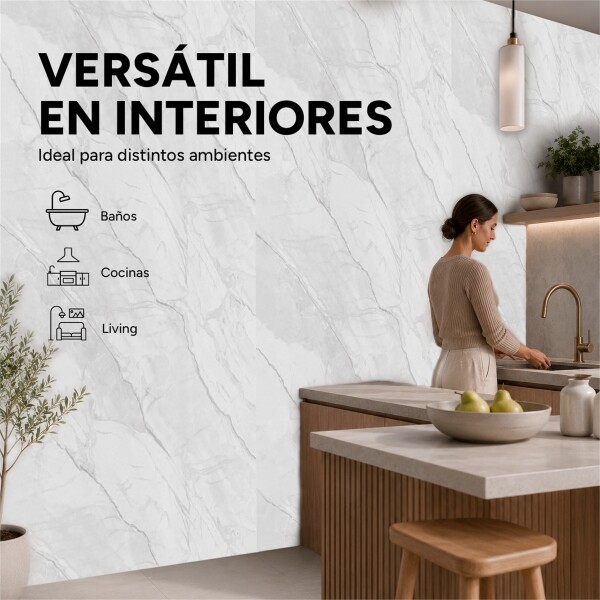 Pack x20 Placa PVC Símil Mármol 2,44x1,22m 3mm Resistente Gris Veteado 2