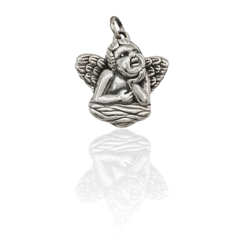 Dije Angel de la Guarda-Plata 925 Inflada-CP3006 Sinpiedra