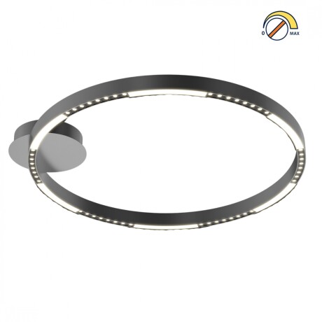 Plafón LED Diseño anillo multi luz negro, Dimerizable 32W 60CM Plafón LED Diseño anillo multi luz negro, Dimerizable 32W 60CM