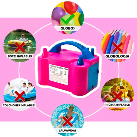 Máquina Inflador 600w 2iny + Pack X100 Globos Regalo! Jug017006