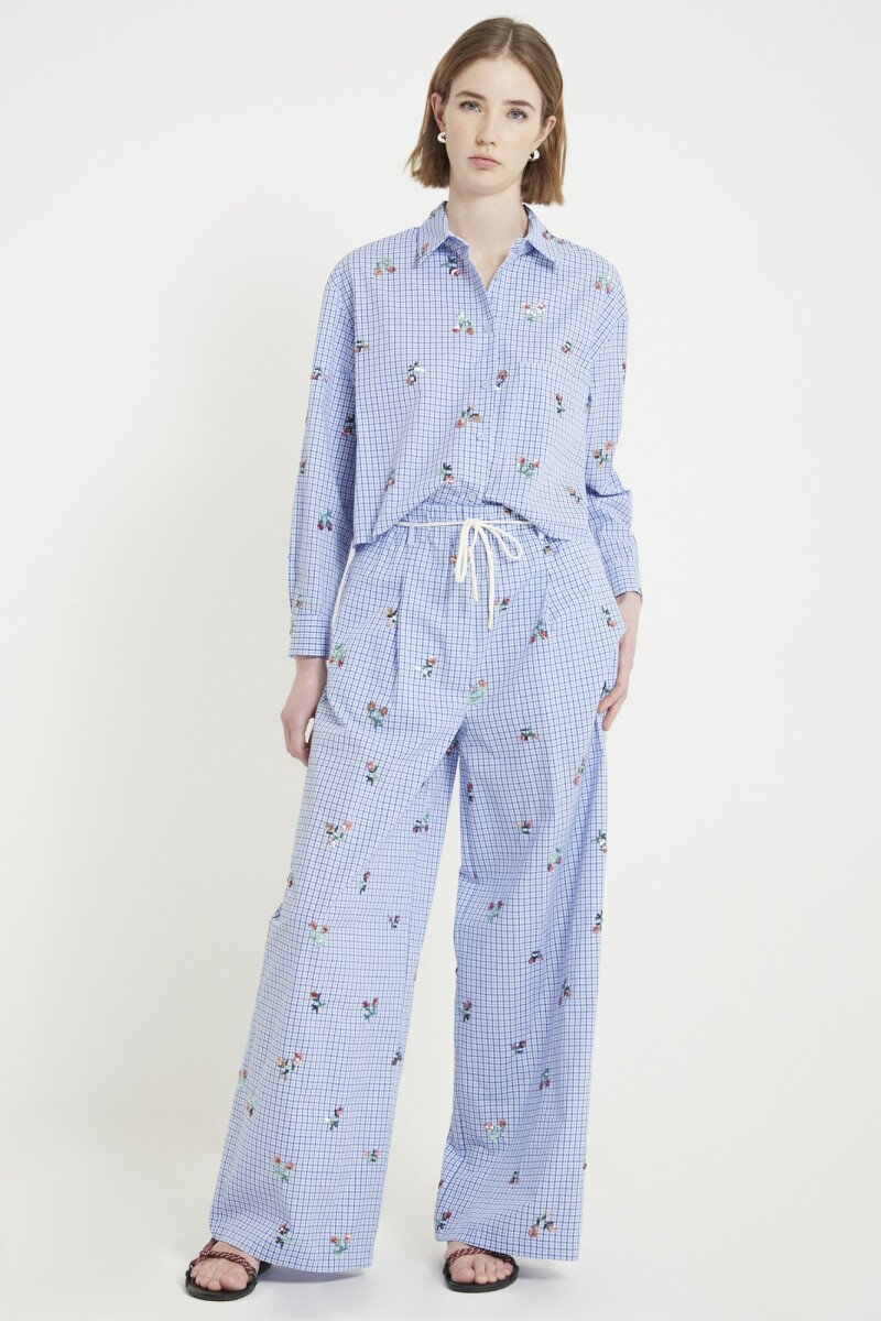 PANTALÓON CUADROS Azul
