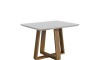 Mesa de Comedor Wood 1.2 - Rectangular - Línea Manhattan - Vidrio - Blanco/Natural Mesa de Comedor Wood 1.2 - Rectangular - Línea Manhattan - Vidrio - Blanco/Natural