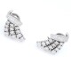 Par de caravanas oro 18k blanco y brillantes Par de caravanas oro 18k blanco y brillantes