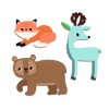 Set de 62 stickers para bebés +18m Forest Animals