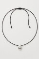 COLGANTE OVAL METAL PLATA